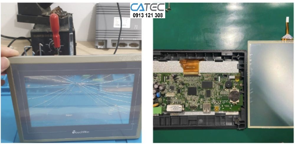 Chuyên sửa chữa màn hình HMI Xinje Touchwin màn hình bị nhòe không thấy rõ, sửa HMI Xinje Touchwin lấy gấp trong ngày