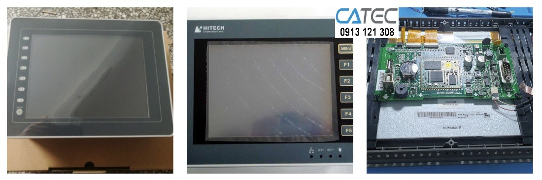 Trung tâm chyên sửa màn hình Hitech hiển thị sọc, thay mới tầm LCD cho màn hình HMI Hitech hiển thị mờ