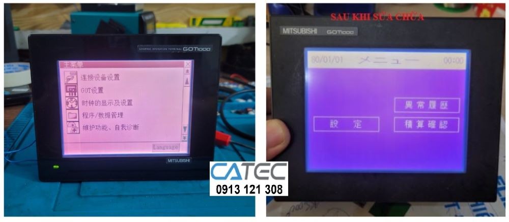 Nhận Sửa chữa màn hình Mitsubishi lỗi cảm ứng bấm không được, bấm cảm ứng bị liệt