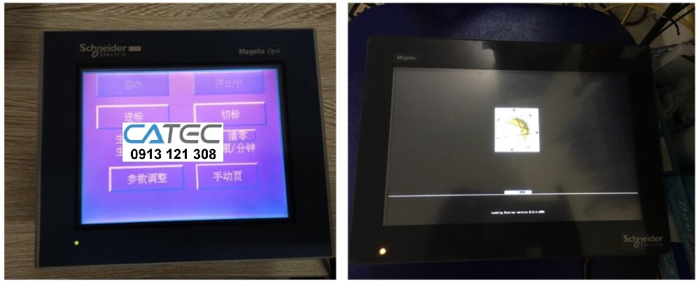 Trung tâm chyên sửa màn hình Schneider hiển thị sọc, thay mới tầm LCD cho màn hình HMI Schneider hiển thị mờ