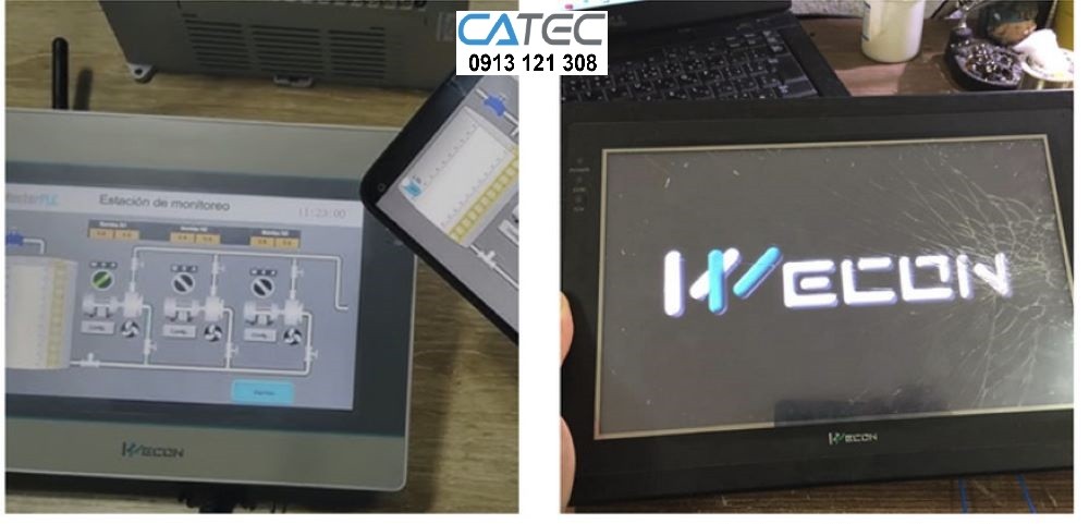 Nhận sửa chữa và bảo hành Màn hình HMI Wecon hư CPU, lỗi không lên đè, không lên hình