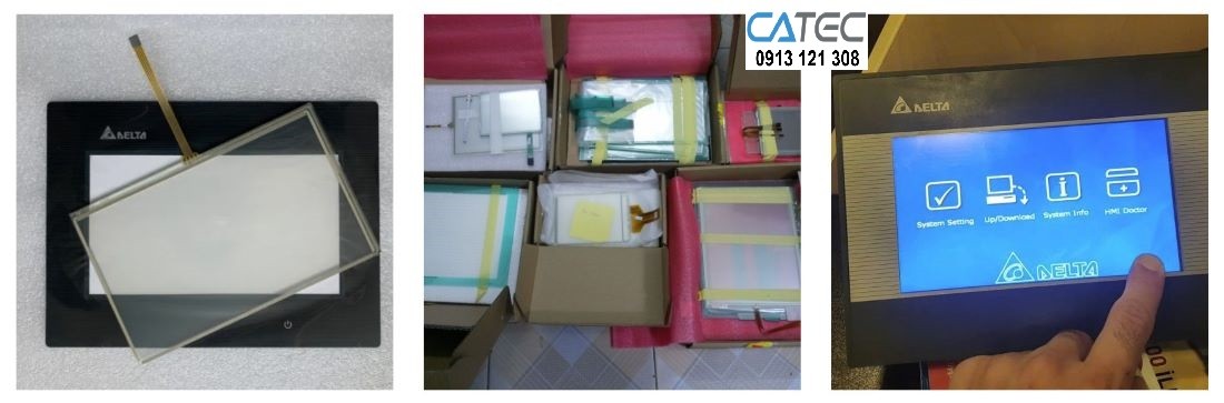 Trung tâm chyên sửa màn hình Delta hiển thị sọc, thay mới tầm LCD cho màn hình HMI Delta hiển thị mờ
