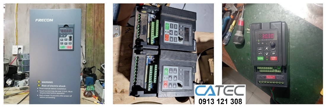 Hình ảnh thực tế Kỹ Sư Catec sửa chữa biến tần hỏng phần cứng Tại Xưởng