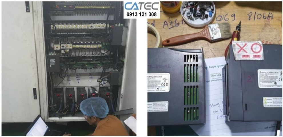 Sửa Lấy Ngay Servo Delta Không Lên Nguồn, Không Lên Hình, Thay Linh Kiện Chính Hãng