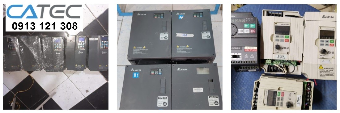 Hình ảnh thực tế Kỹ Sư của Catec sửa biến tần hãng Delta (sửa biến tần Delta hư Diode chỉnh lưu công suất, sửa biến tần Delta hư IGBT, hư control board - hư power board, sửa chữa biến tần Delta báo lỗi quá dòng-quá tải-nối đất...)