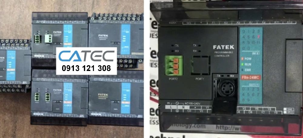 Hình ảnh thực tế Kỹ Sư của Catec sửa PLC hãng Fatek (Sửa PLC Fatek hư board CPU, hư ngõ vào Input, ngõ ra Output, Analog, hư board nguồn, mất nguồn, nổ cầu chì, lỗi chương trình dẫn tới hoạt động sai quy trình...)